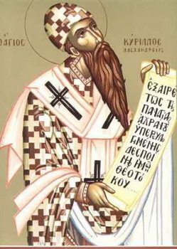 წმიდა კირილე ალექსანდრიის მთავარეპისკოპოსი (+444)