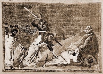 Martyrs Calodote, Macarius, Andrew, Cyriacus, Dionysius, Andrew the Soldier, Andropelagia, Thecla, Theoctistus, and Sarapabon the Senator, in Egypt (256)