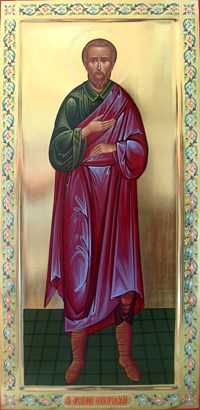 Saint Arsene, fol-en-ChriSaint à Novgorod (1570)