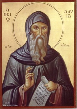 Όσιος Δαβίδ που ασκήτευε στην Εύβοια